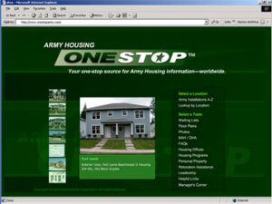 Army Housing OneStop Homepage