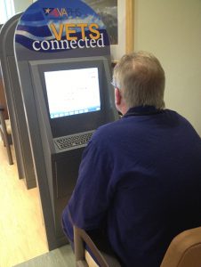 Pittsburgh VAMC: A veterans uses the Vets Connected self-service kiosk