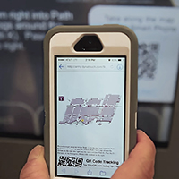 QR Code Tracking feature on BAMC Kiosk generates mobile maps