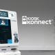 A BillPay Kiosk with Kiosk Konnect on the screen. Background is a simple office setting.