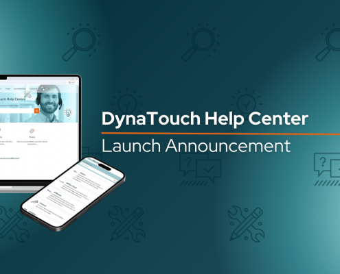 text: DynaTouch's Help Center Launch Announcement