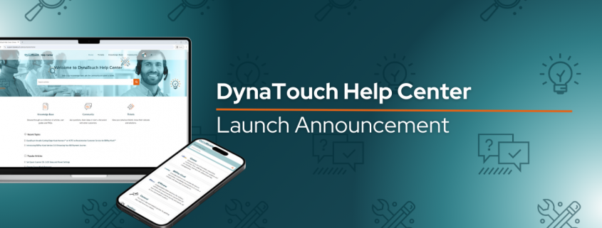 text: DynaTouch's Help Center Launch Announcement